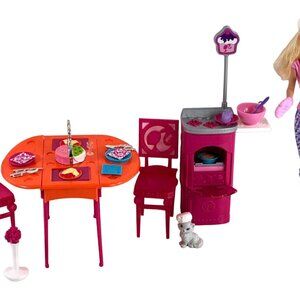Barbie I can be a Desert Chef and Dining Room Set with Barbie and Accessories,